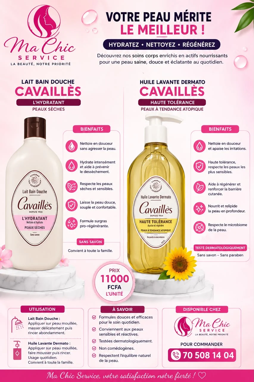 Cavaillès Lait Bain Douche & Huile Lavante Dermato