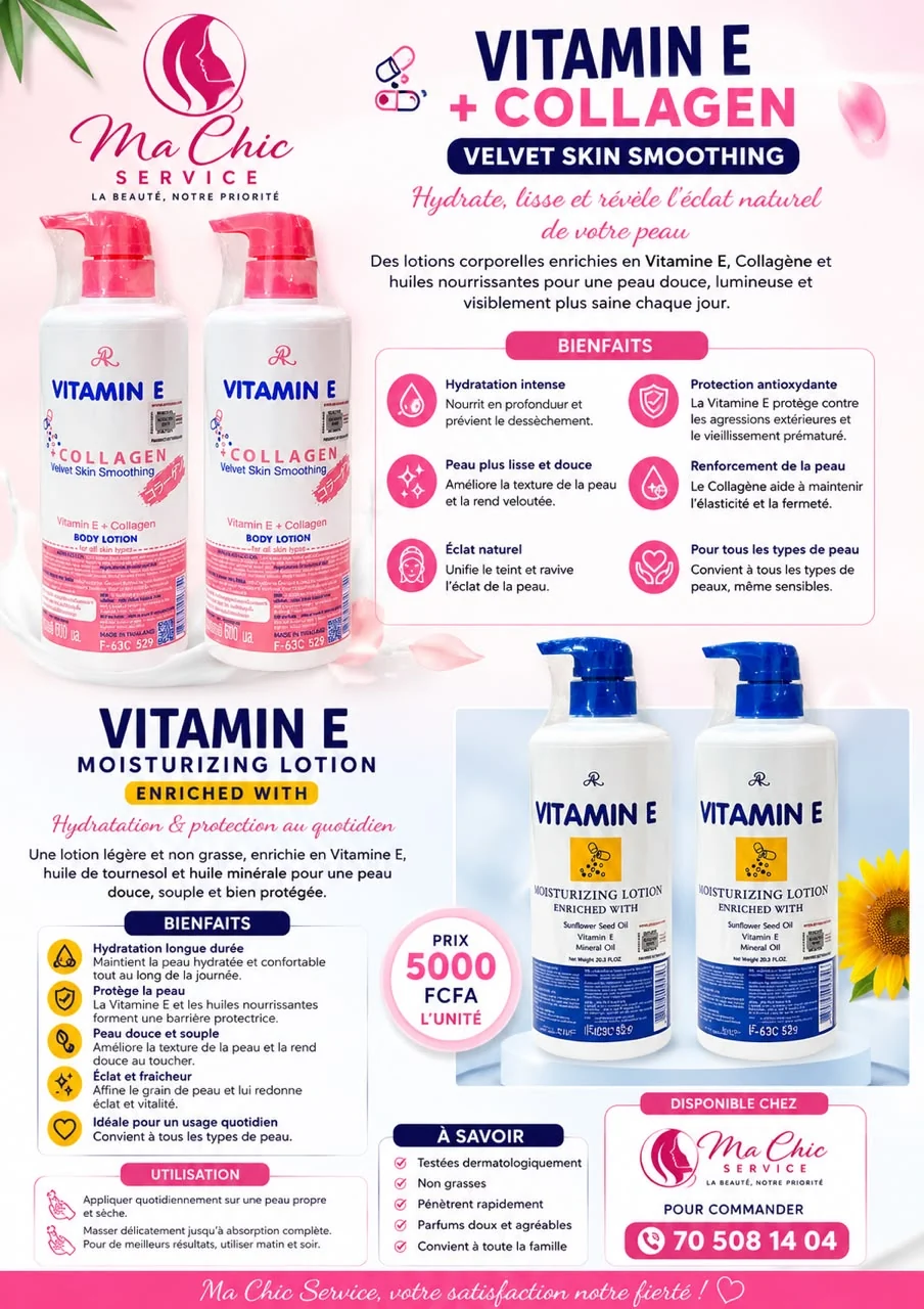 Vitamin E + Collagen Body Lotions